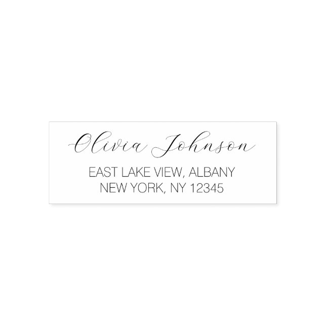 Elegant Minimalist Large Script Self-inking Stamp (Design)