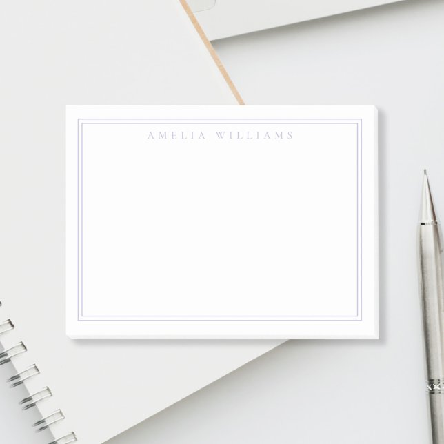 Elegant Minimalist Lavender Monogram Post-it Notes (Creator Uploaded)
