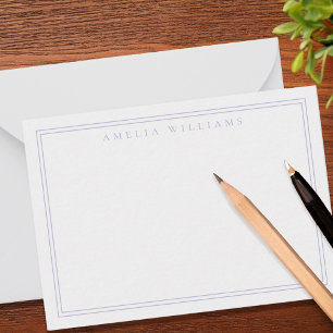 Elegant Minimalist Lavender Two Border Card