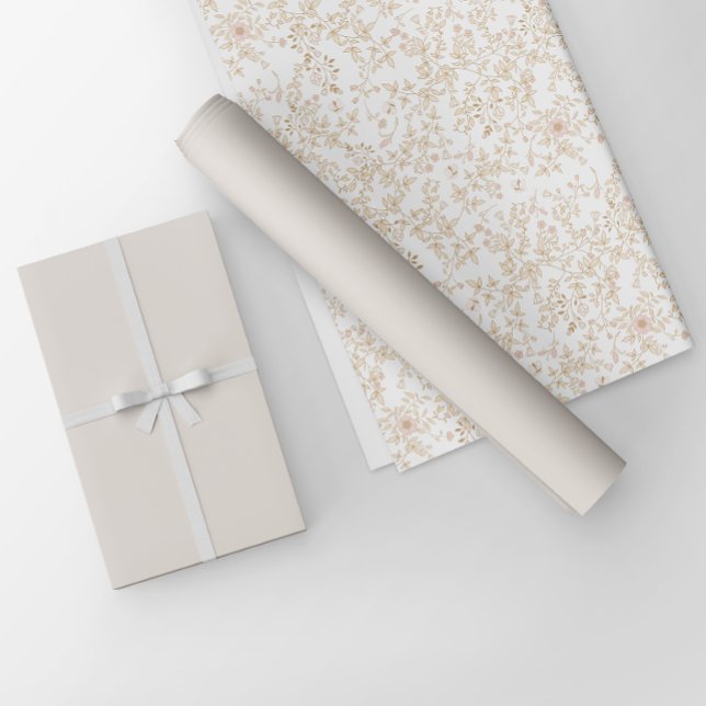Elegant Minimalist Light Cream Beige Solid Colour Wrapping Paper (Creator Uploaded)