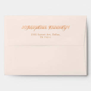 Elegant Minimalist Light Orange Warm Colour Envelope