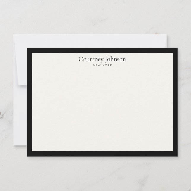 Elegant Minimalist Luxury Boutique Black/Ivory Card (Front)