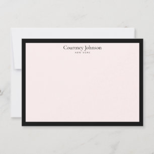 Elegant Minimalist Luxury Boutique Black/Pink Card