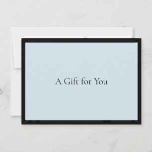 Elegant Minimalist Luxury Boutique Blue Gift Card