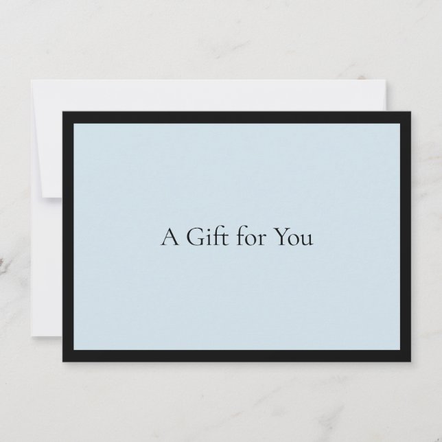 Elegant Minimalist Luxury Boutique Blue Gift Card (Front)