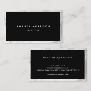 Elegant Minimalist Luxury Boutique White Marble Business Card