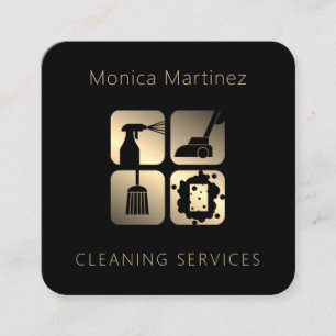 Elegant minimalist luxury square business card