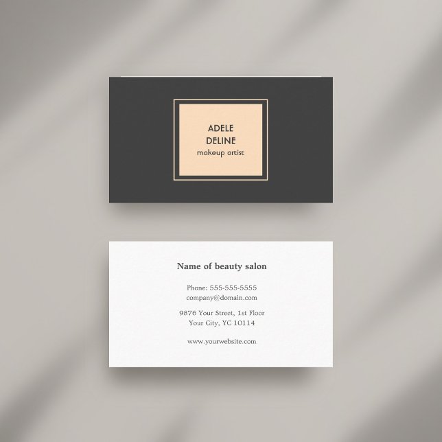 Elegant Minimalist Makeup Artist Business Card (Creator Uploaded)