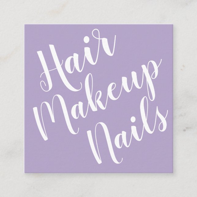 Elegant minimalist makeup artist business card (Front)