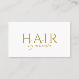 Elegant Minimalist Makeup Artist Gold Typography Business Card