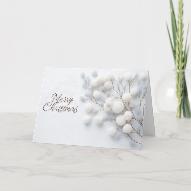 Elegant Minimalist Merry Christmas Card (Front)