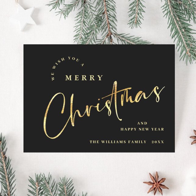 Elegant Minimalist Merry Christmas Greeting Holiday Card (Creator Uploaded)
