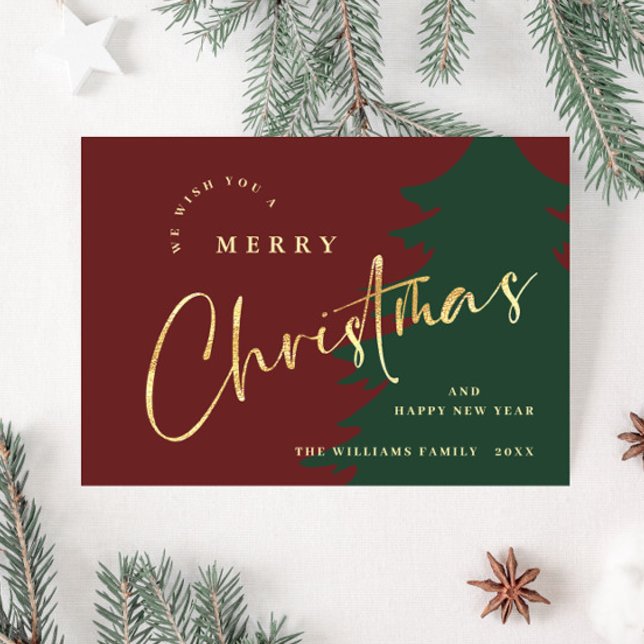 Elegant Minimalist Merry Christmas Greeting Holiday Card (Creator Uploaded)