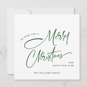 Elegant Minimalist Merry Christmas Holiday Card