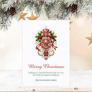 Elegant Minimalist Merry Christmas Holiday Card