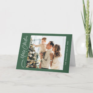 Elegant Minimalist Modern Christmas 3 Photo Holiday Card