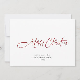 Elegant Minimalist Modern Christmas Greeting Holiday Card