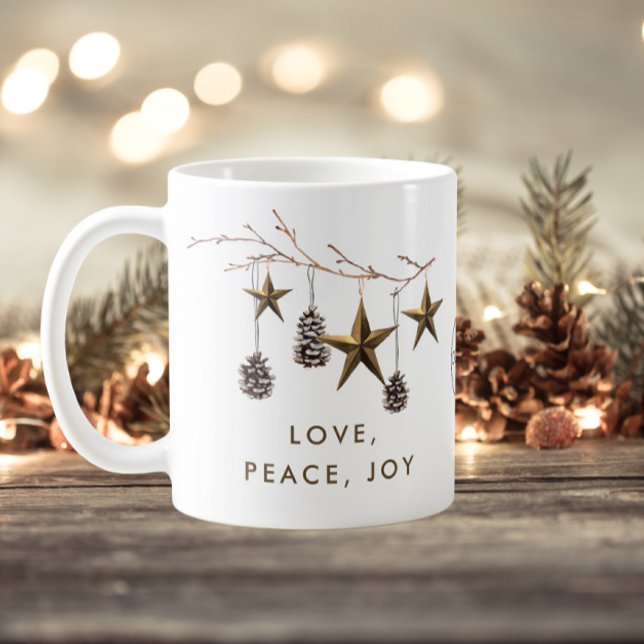 Elegant Minimalist Modern Christmas Holiday Coffee Mug (Creator Uploaded)