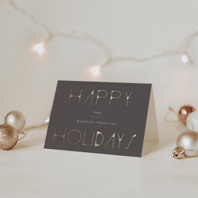 Elegant Minimalist Modern Company Business Holiday Card (Creator Uploaded)