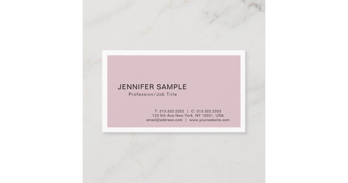 Elegant Minimalist Modern Design Trendy Plain Business Card | Zazzle.co.nz