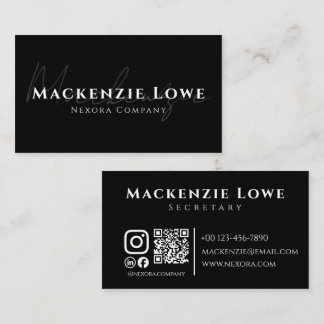 Elegant Minimalist Modern Monochrome Typography Business Card
