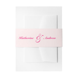 Elegant Minimalist Modern Monogram Wedding Invitation Belly Band