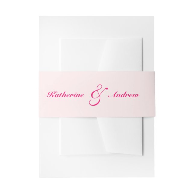 Elegant Minimalist Modern Monogram Wedding Invitation Belly Band (Front Example)