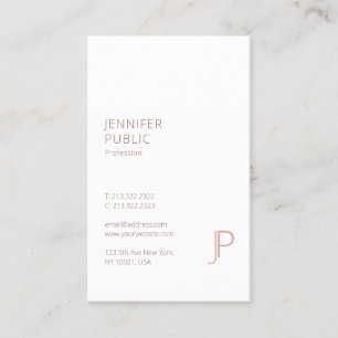 Elegant Minimalist Modern Monogrammed Template Business Card