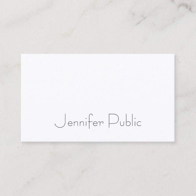 Elegant Minimalist Modern Plain Professional Business Card (Front)