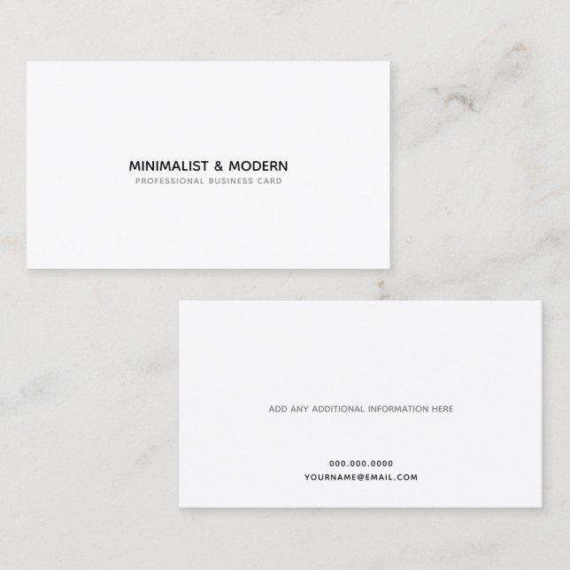 elegant minimalist & modern professional business card (Front/Back)