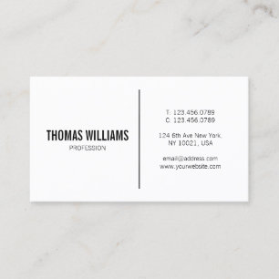 Elegant Minimalist Modern Professional Plain Chic Business Card