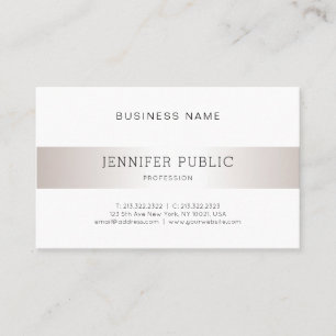 Elegant Minimalist Modern Professional Silver Chic Business Card