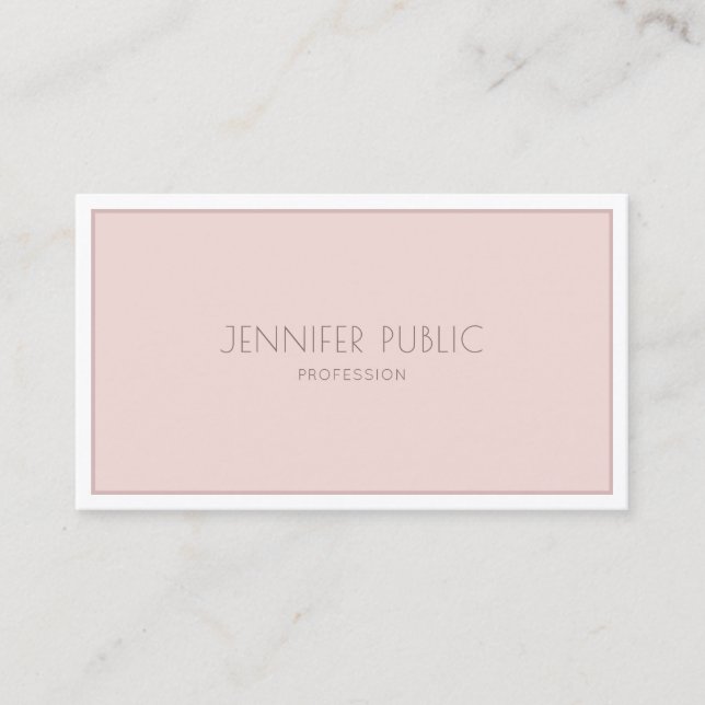 Elegant Minimalist Modern Simple Chic Plain Luxury Business Card (Front)