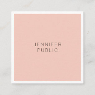 Elegant Minimalist Modern Sleek Sophisticated Top Square Business Card