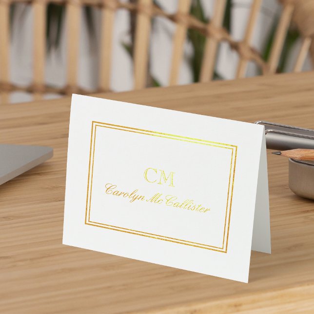 Elegant Minimalist Monogram Foil Card (Creator Uploaded)