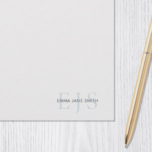 Elegant Minimalist Monogram Stationery Paper