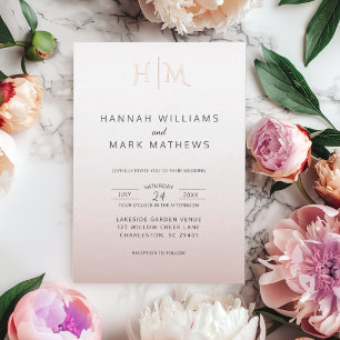 Elegant Minimalist Monogram Wedding