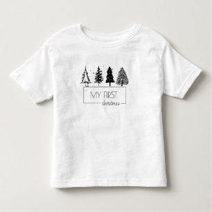 Elegant Minimalist My First Christmas Toddler T-Shirt
