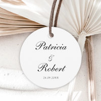 Elegant Minimalist Names Date Black Script Wedding