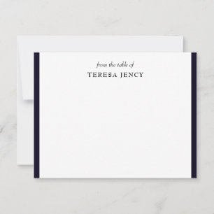 Elegant Minimalist Navy Blue Desk Design Card