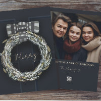 Elegant Minimalist Navy Wreath