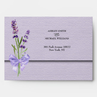Elegant Minimalist New Fashion Lavander Wedding In Envelope