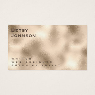 Elegant Minimalist Pearl Metallic Business Card
