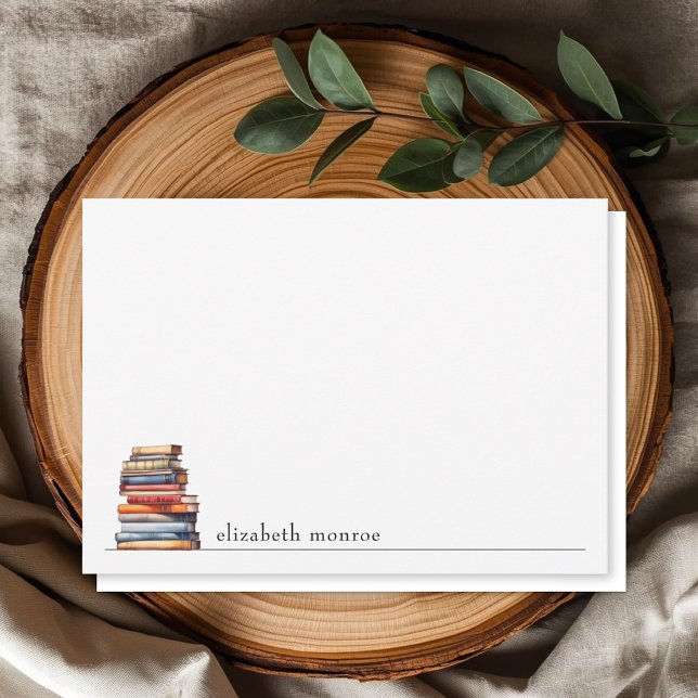 Elegant Minimalist Personalised Book Lovers Card (Creator Uploaded)