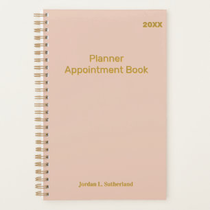 Elegant Minimalist Personalised Logo Pink Planner