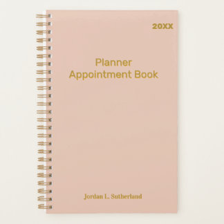 Elegant Minimalist Personalised Logo Pink Planner