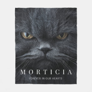 Elegant Minimalist Pet Memorial Photo Fleece Blanket