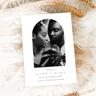Elegant Minimalist Photo Arch Wedding Invitation