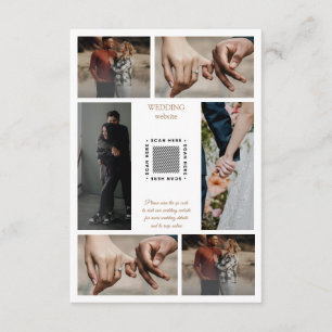 Elegant minimalist Photo Collage Wedding enclosure