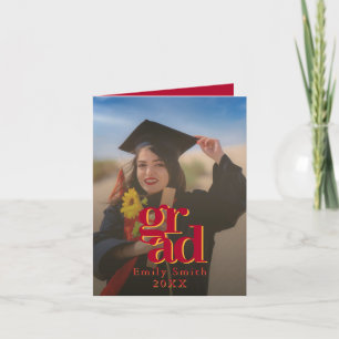 Elegant minimalist photo graduation party invitation